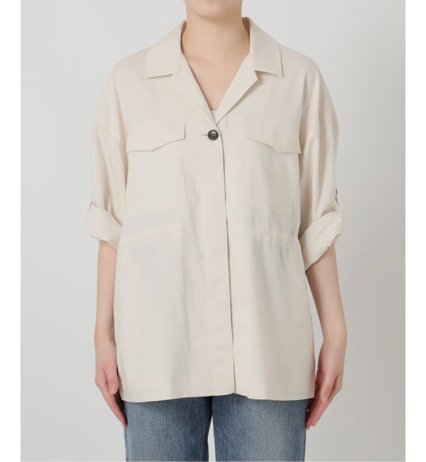  「《予約》【洗える】リネン混ワークシャツジャケット」|その他|