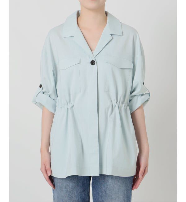  「《予約》【洗える】リネン混ワークシャツジャケット」|その他|