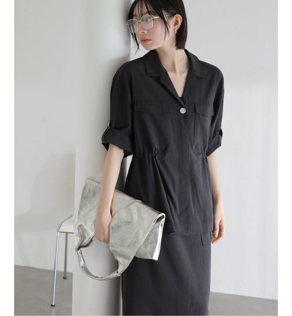  「《予約》【洗える】リネン混ワークシャツジャケット」|その他|