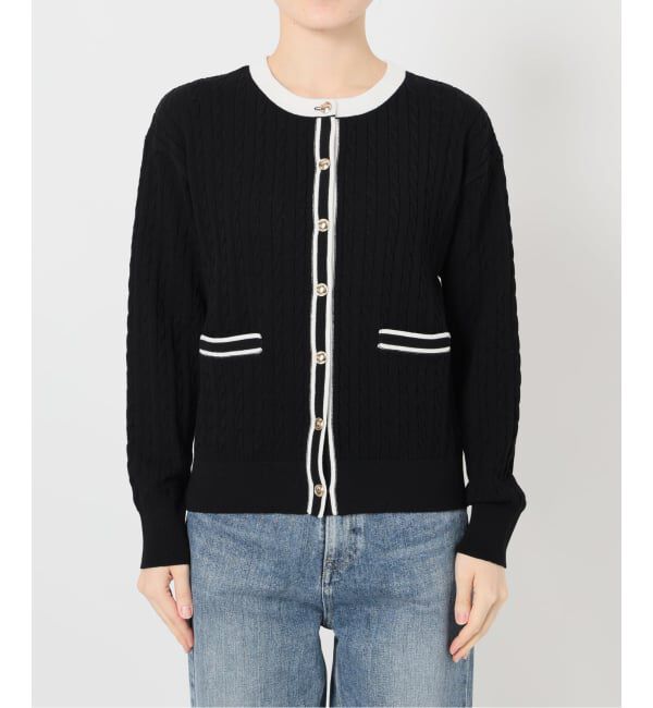  「《予約》【洗える】ケーブルニットカーディガン」|カーディガン|