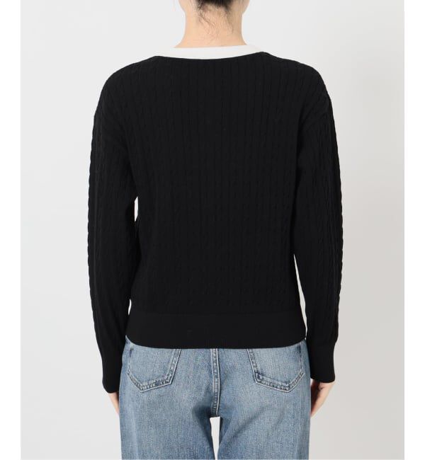  「《予約》【洗える】ケーブルニットカーディガン」|カーディガン|