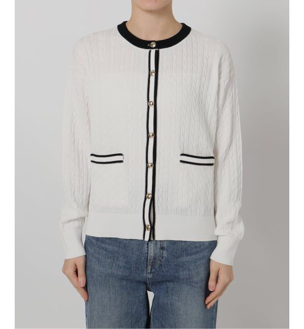  「《予約》【洗える】ケーブルニットカーディガン」|カーディガン|