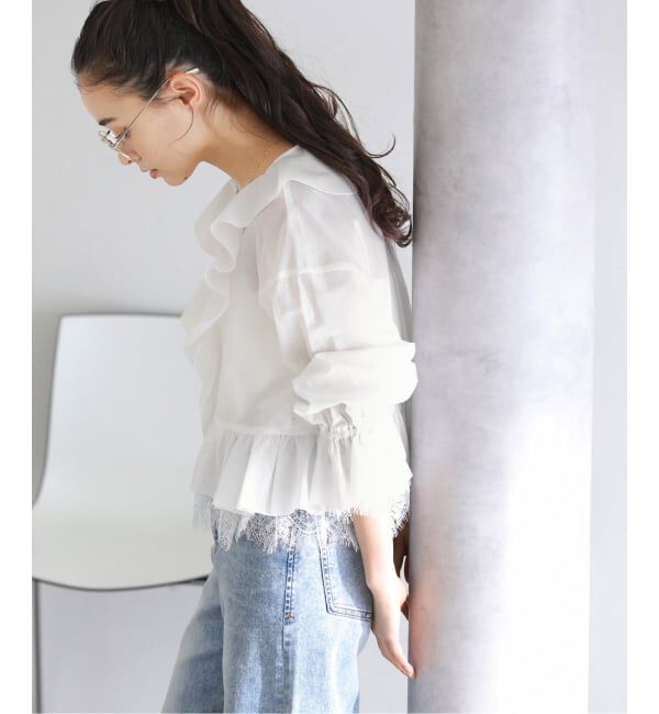  「《予約》【洗える】レースブラウス」|シャツ・ブラウス|