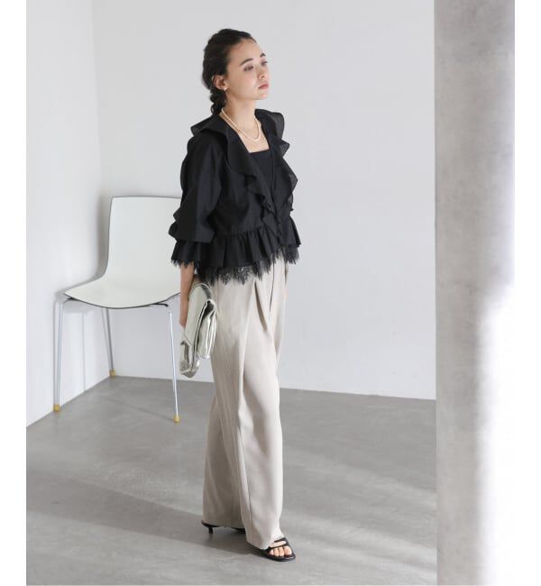  「《予約》【洗える】レースブラウス」|シャツ・ブラウス|