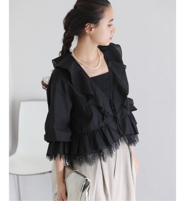  「《予約》【洗える】レースブラウス」|シャツ・ブラウス|