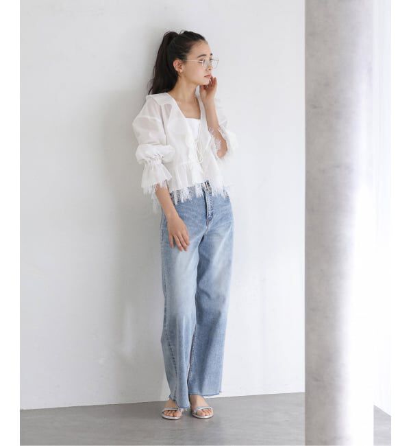  「《予約》【洗える】レースブラウス」|シャツ・ブラウス|