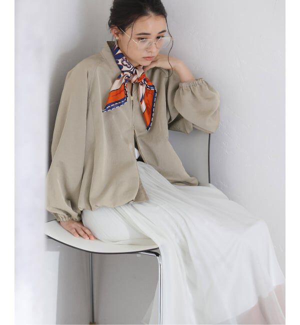  「《予約》【洗える】バルーンライトブルゾン」|その他|カーキ