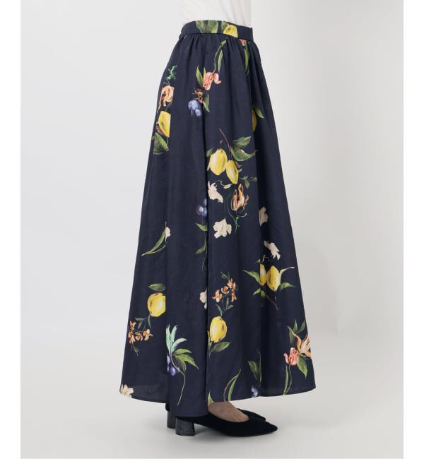  「《予約》【洗える】ボタニカルプリントスカート」|スカート|