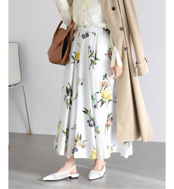  「《予約》【洗える】ボタニカルプリントスカート」|スカート|