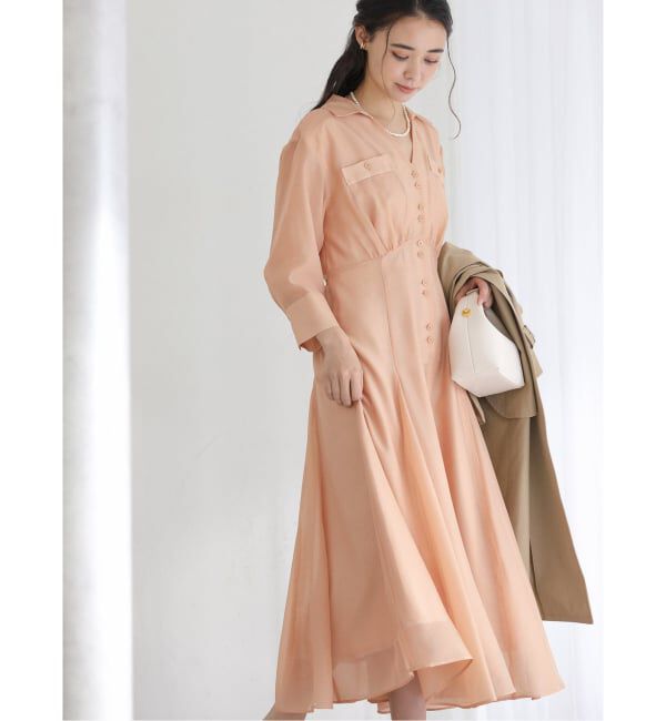 「《予約》【洗える】ポケットシャツワンピース」|ワンピース|