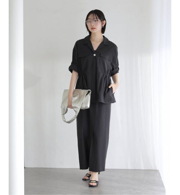  「《予約》【洗える】リネン混タイトスカート」|スカート|