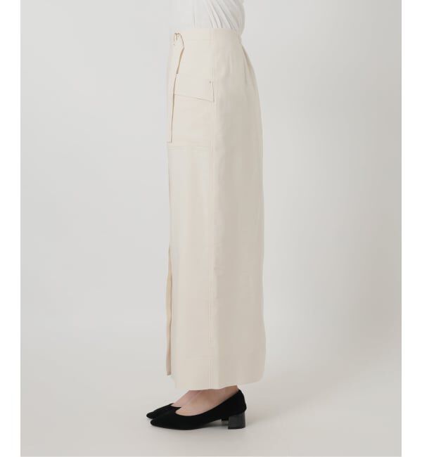  「《予約》【洗える】リネン混タイトスカート」|スカート|