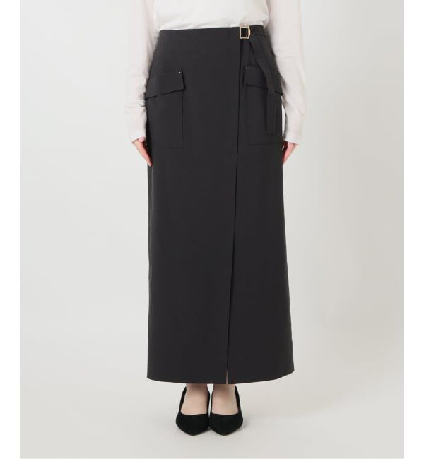  「《予約》【洗える】リネン混タイトスカート」|スカート|