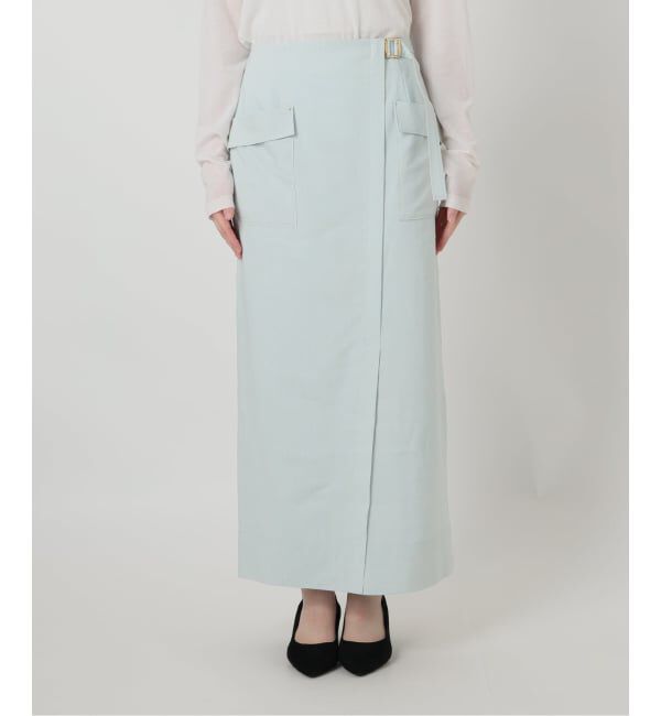  「《予約》【洗える】リネン混タイトスカート」|スカート|