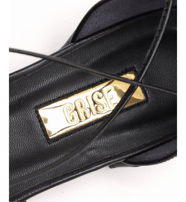 GRISE「《予約》GRISEレザースクエアカットワークレースアップフラット」|その他|