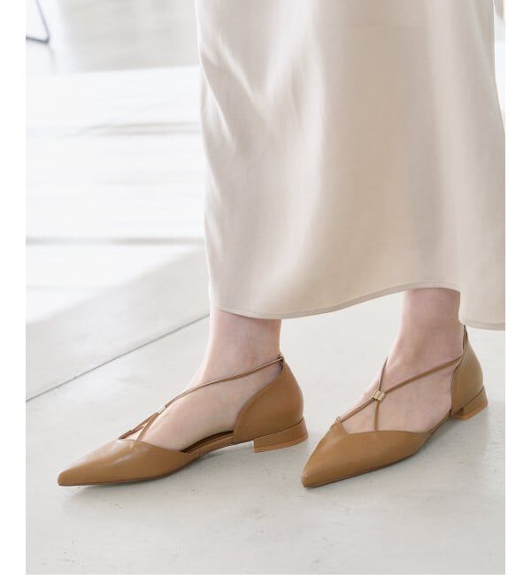  「《予約》ポインテッドメタルクロスストラップフラット」|その他|