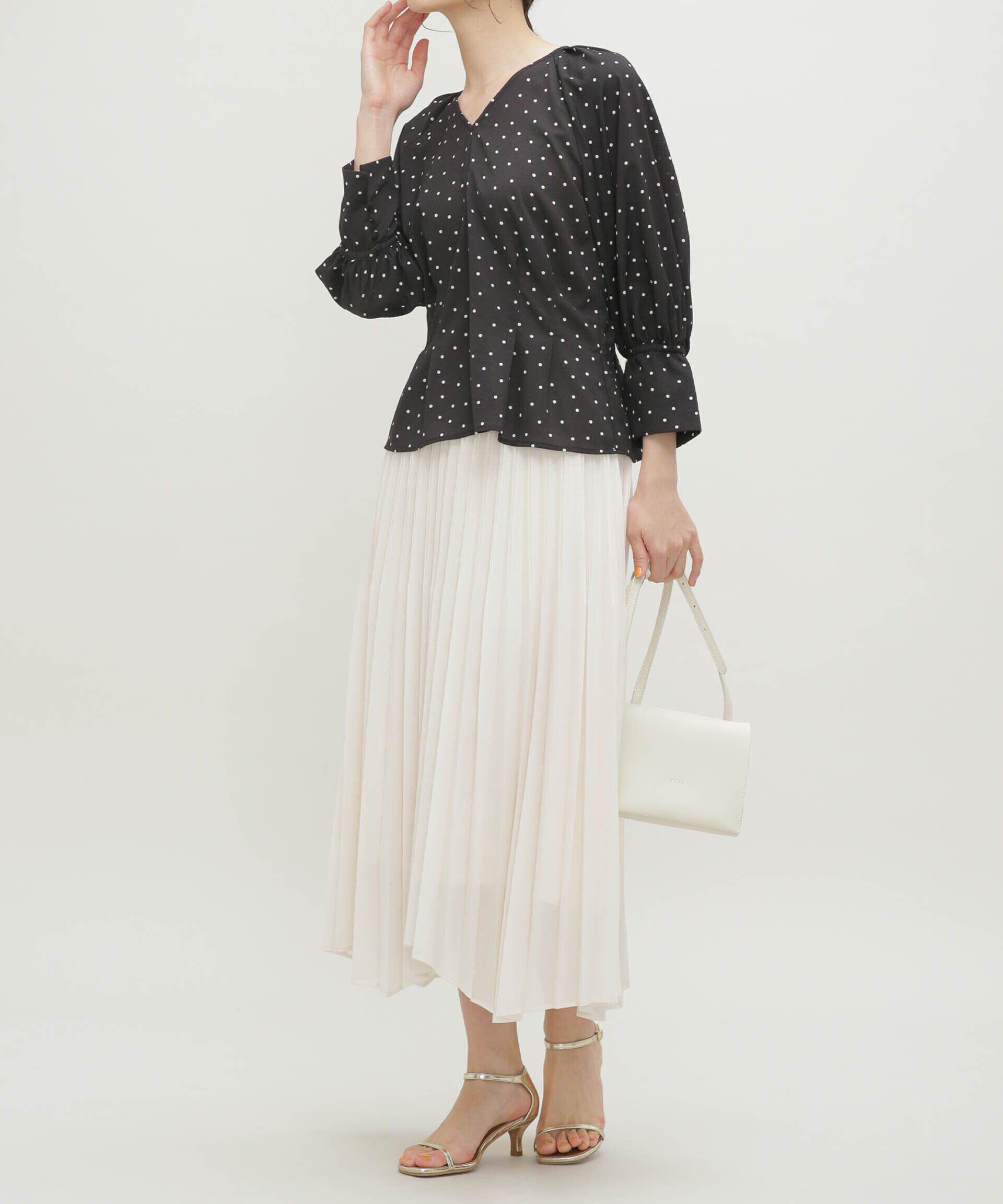 nano･universe「LB.03/ドライシアーイレヘムプリーツスカート」|スカート|