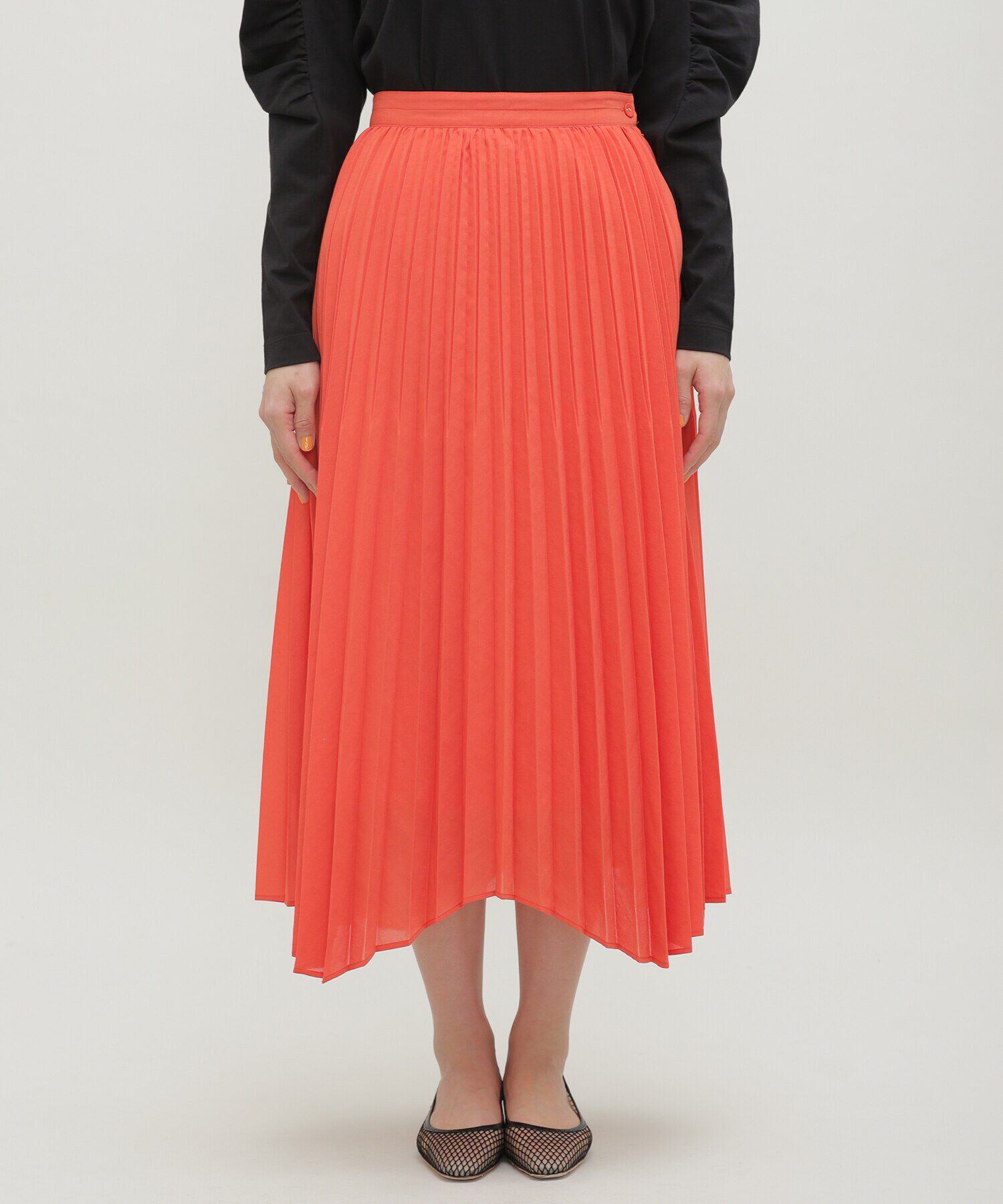 nano･universe「LB.03/ドライシアーイレヘムプリーツスカート」|スカート|