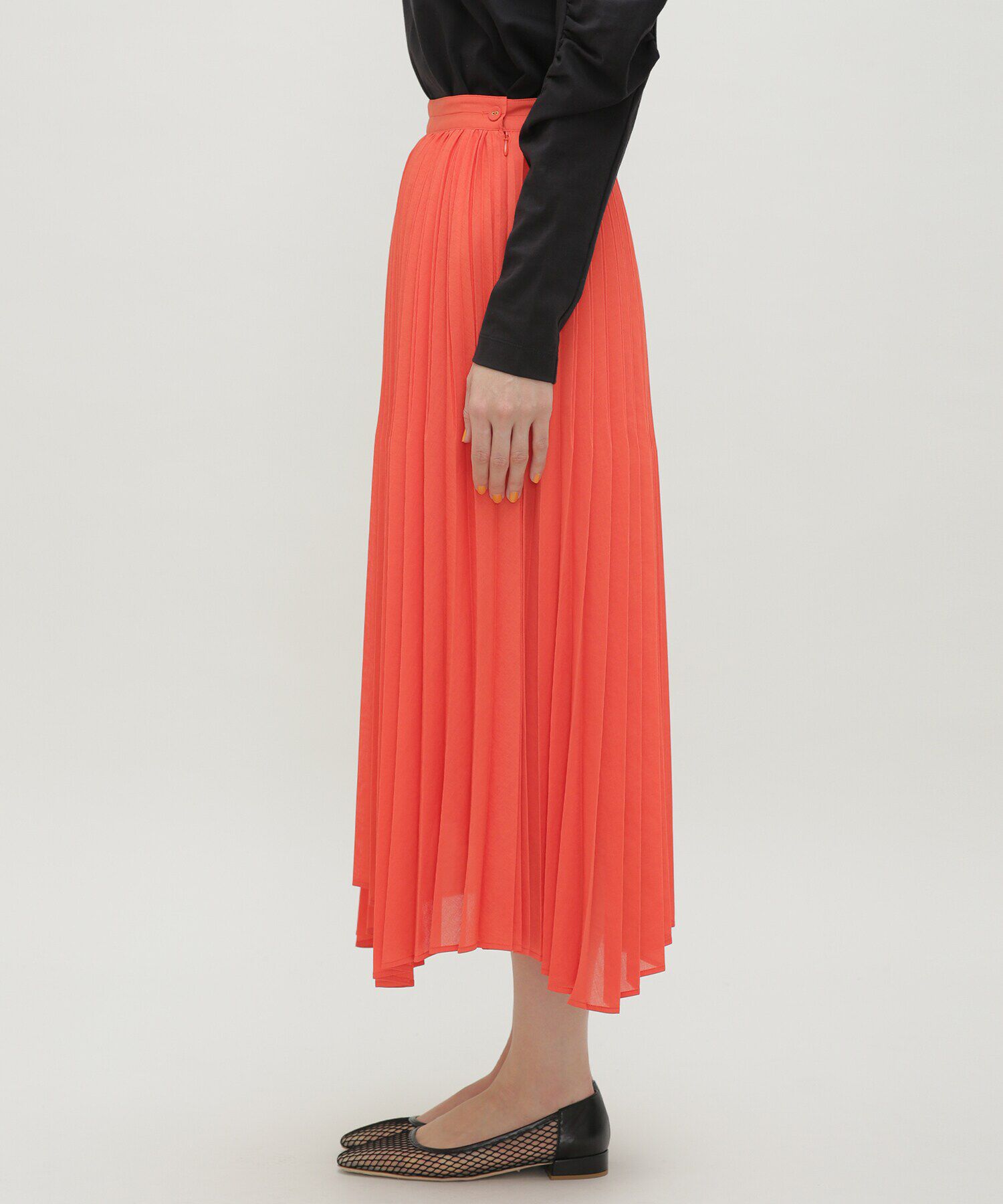 nano･universe「LB.03/ドライシアーイレヘムプリーツスカート」|スカート|