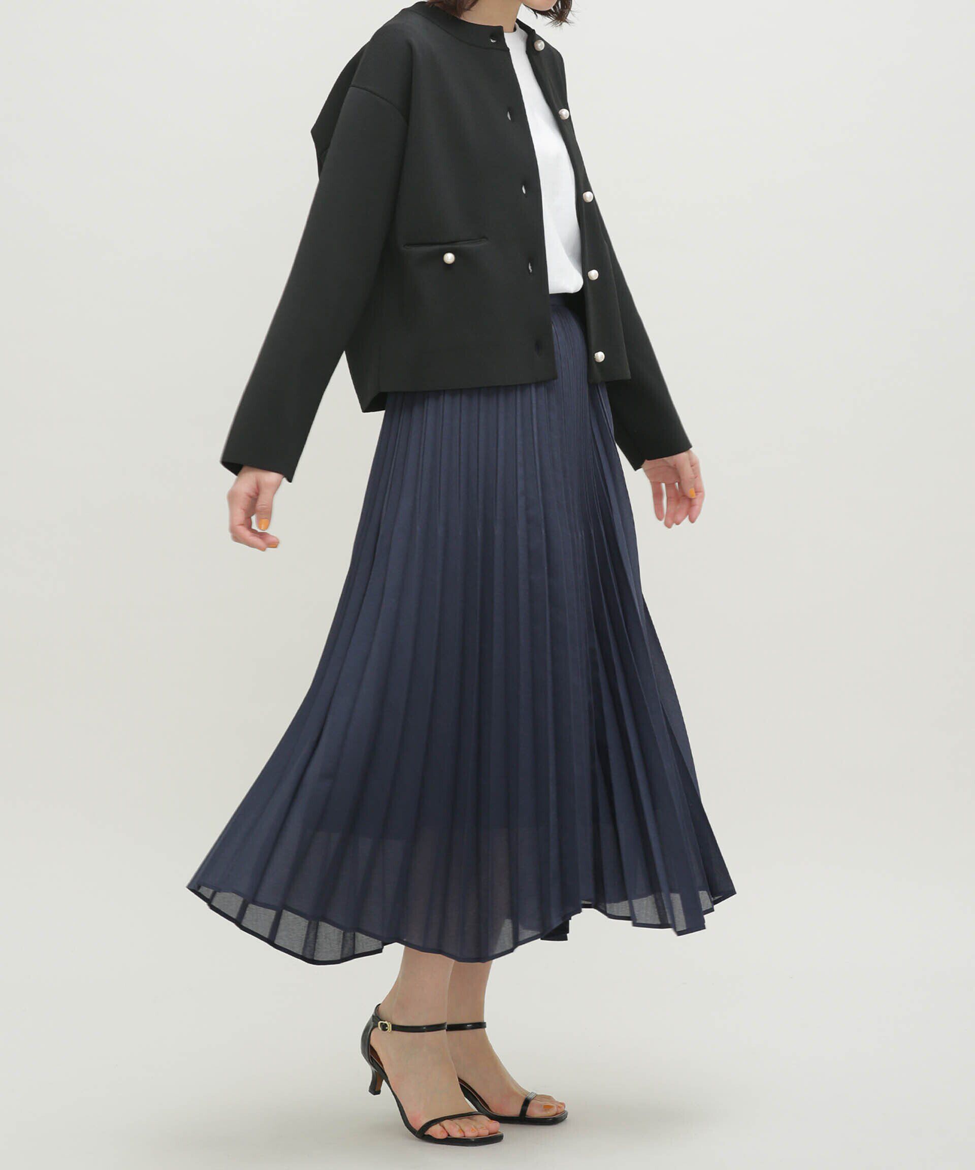 nano･universe「LB.03/ドライシアーイレヘムプリーツスカート」|スカート|