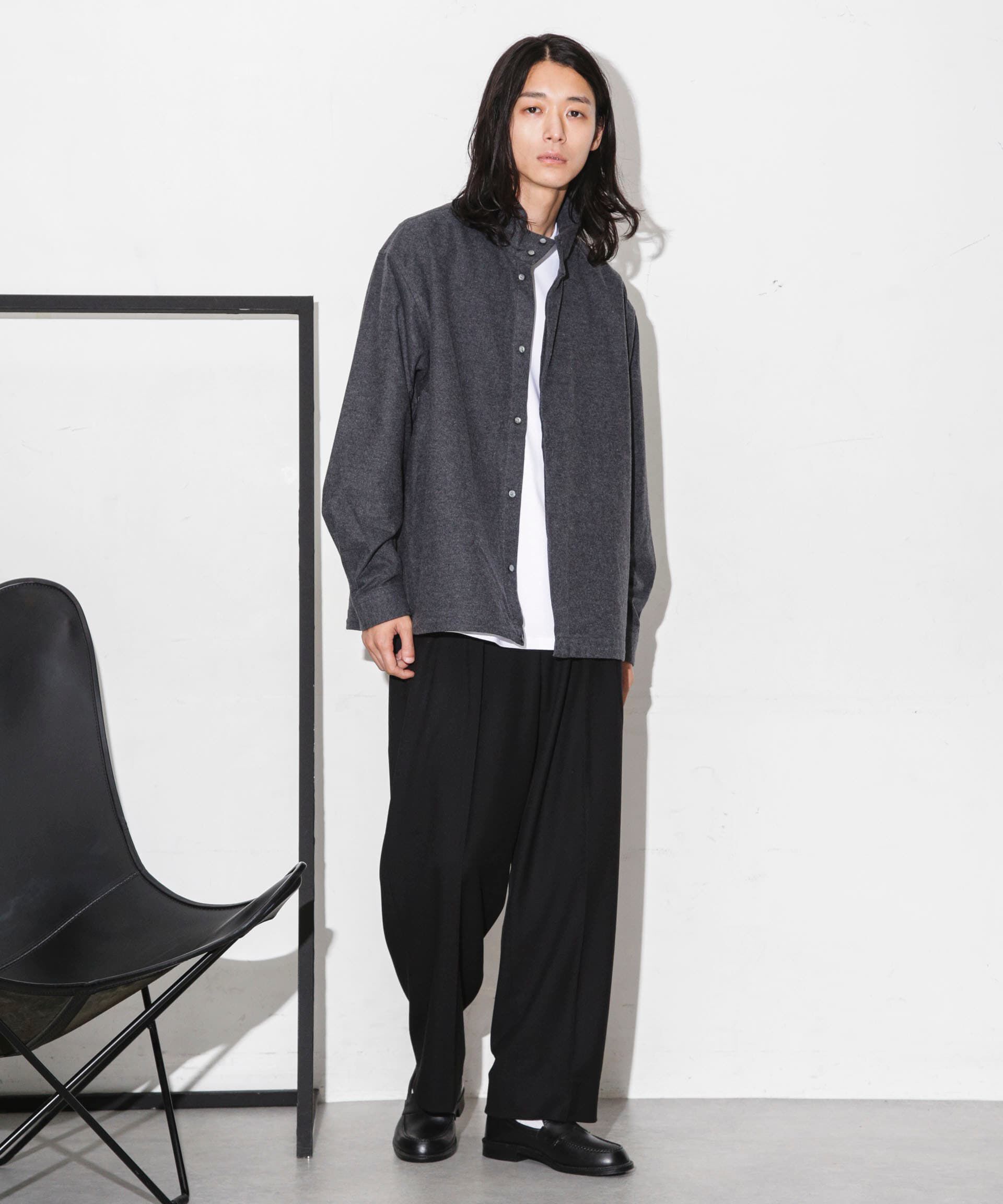 nano･universe「シャモアクロス スタンドカラーシャツ」|シャツ・ブラウス|