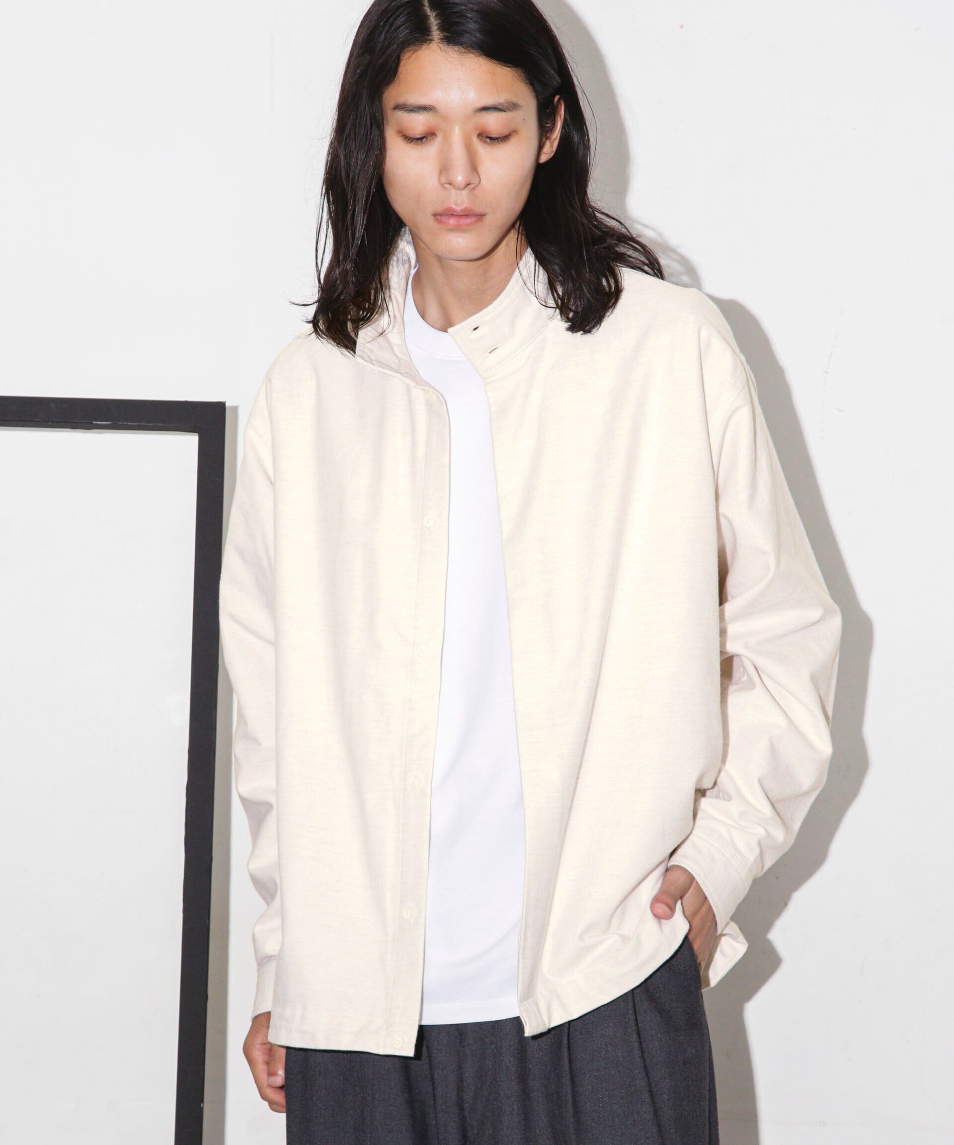 nano･universe「シャモアクロス スタンドカラーシャツ」|シャツ・ブラウス|