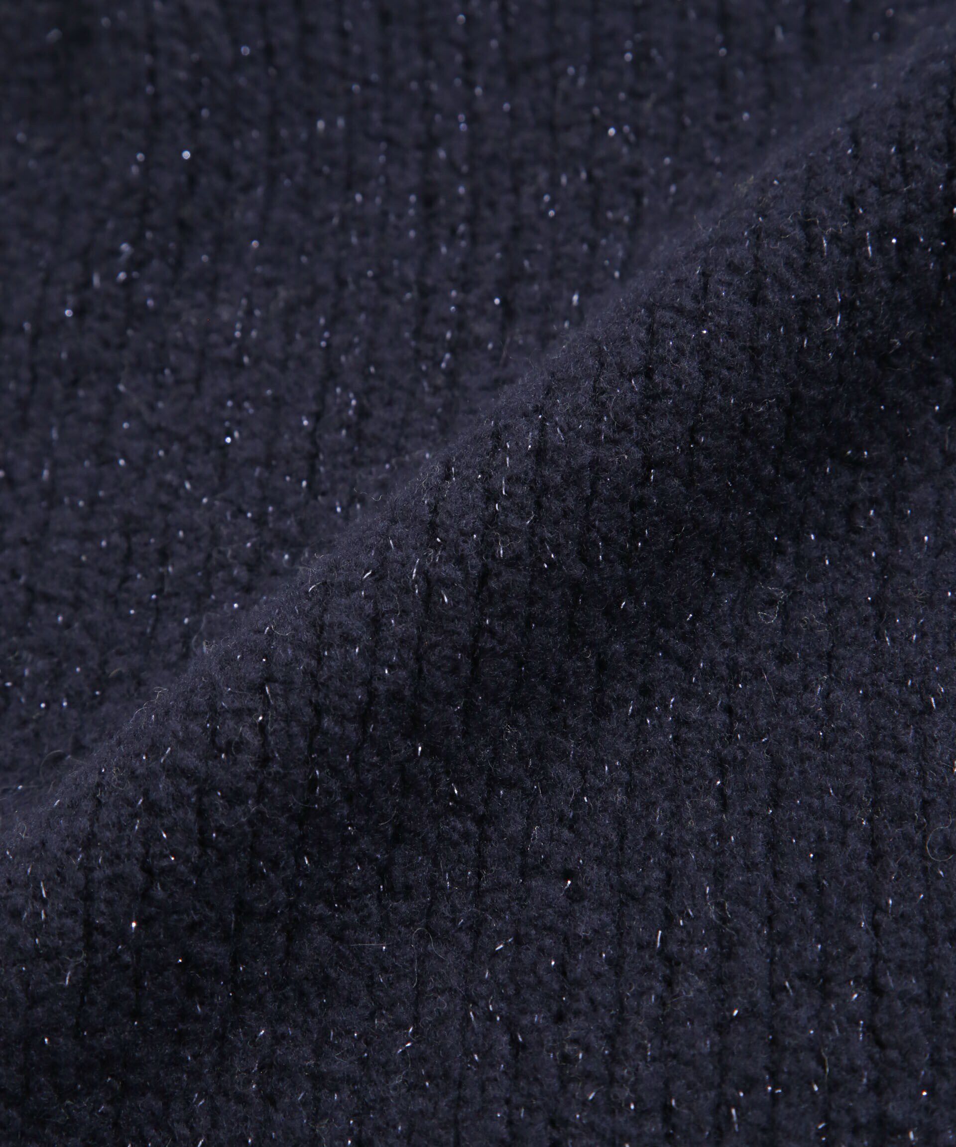 nano･universe「Vネックラメミックスロングニット」|ニット・セーター|