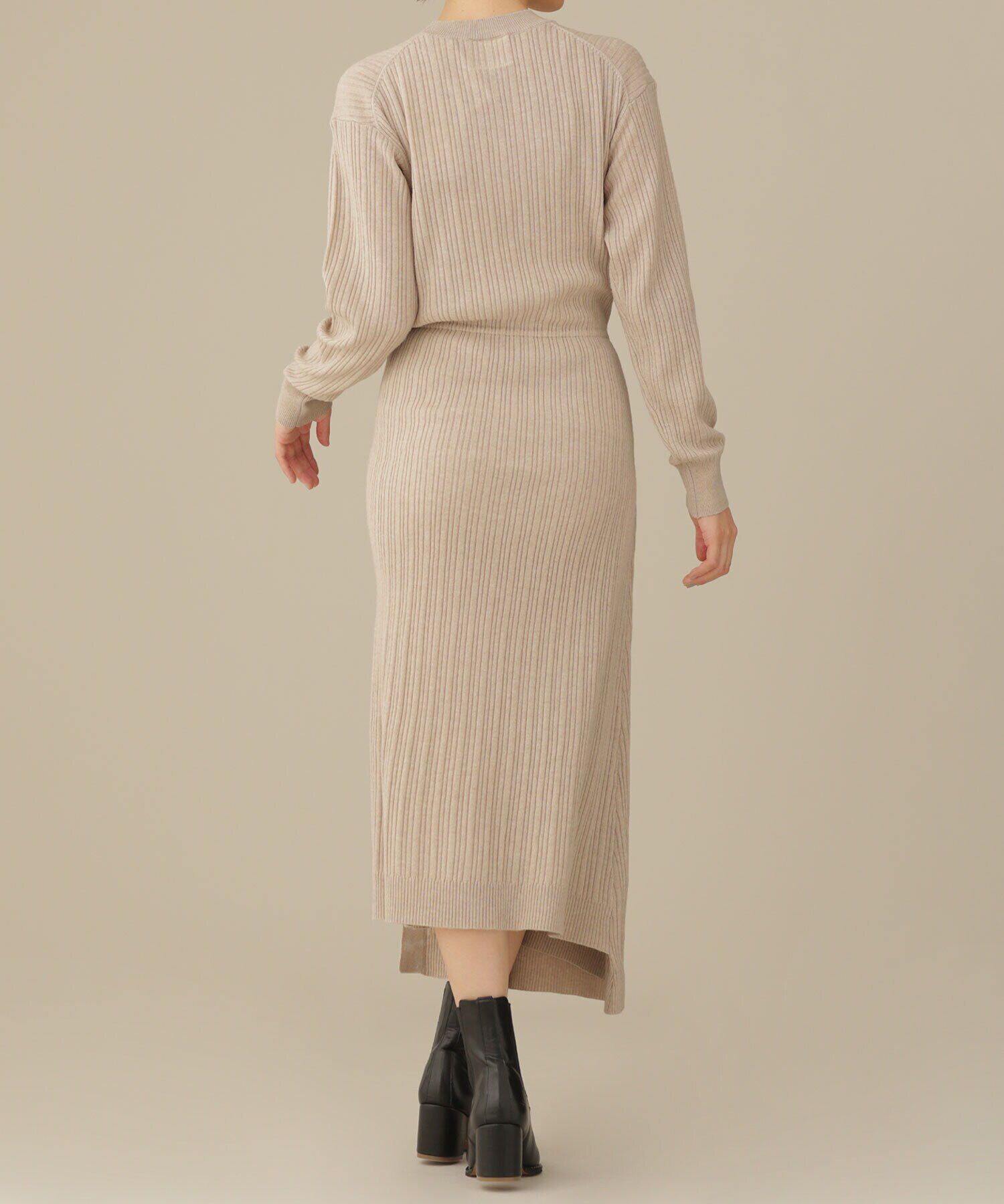 nano･universe「casa fline/ラップイレヘムニットドレス」|ワンピース|