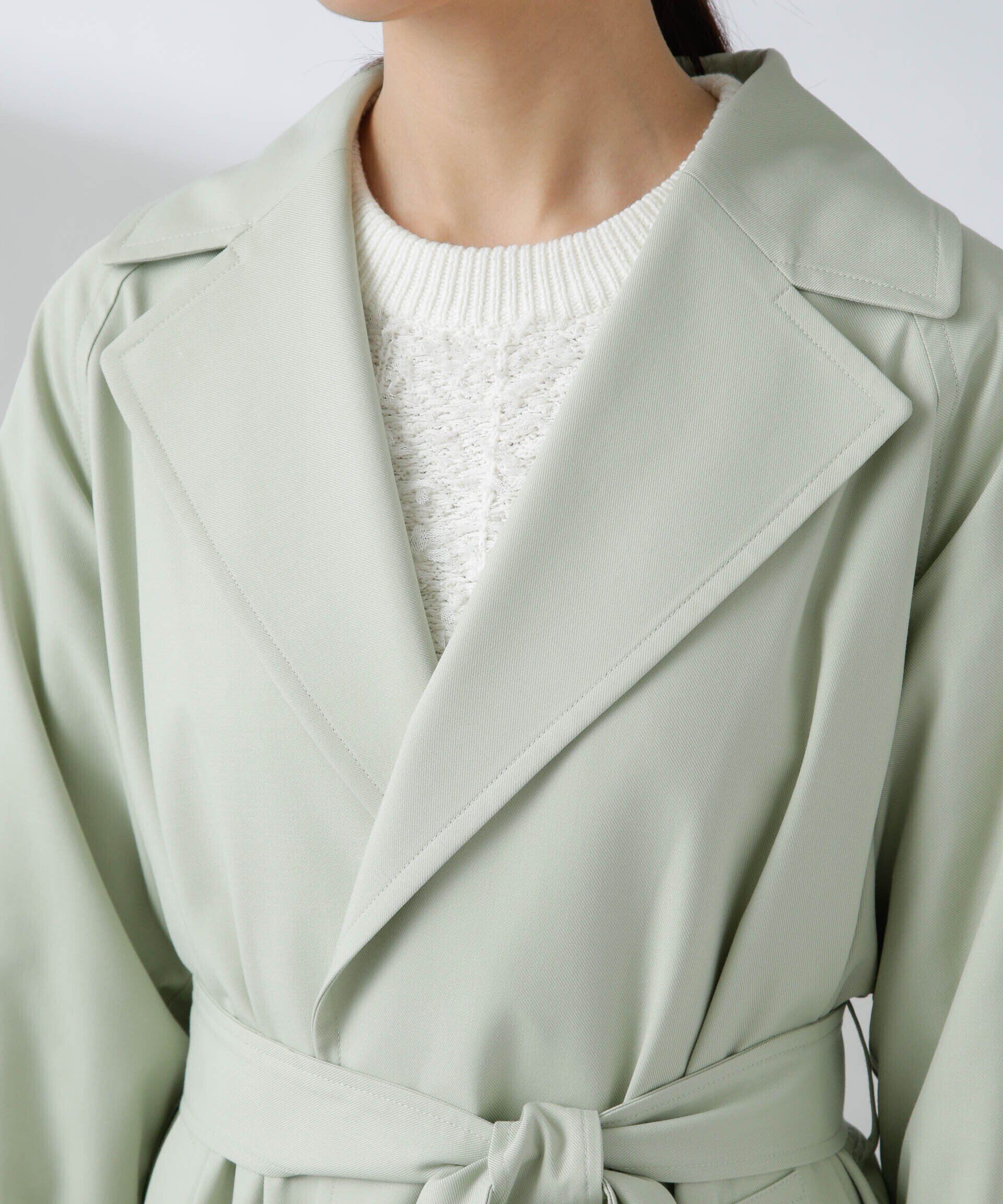 nano･universe「撥水撥油加工 ベルテッドカルゼコート」|トレンチコート|