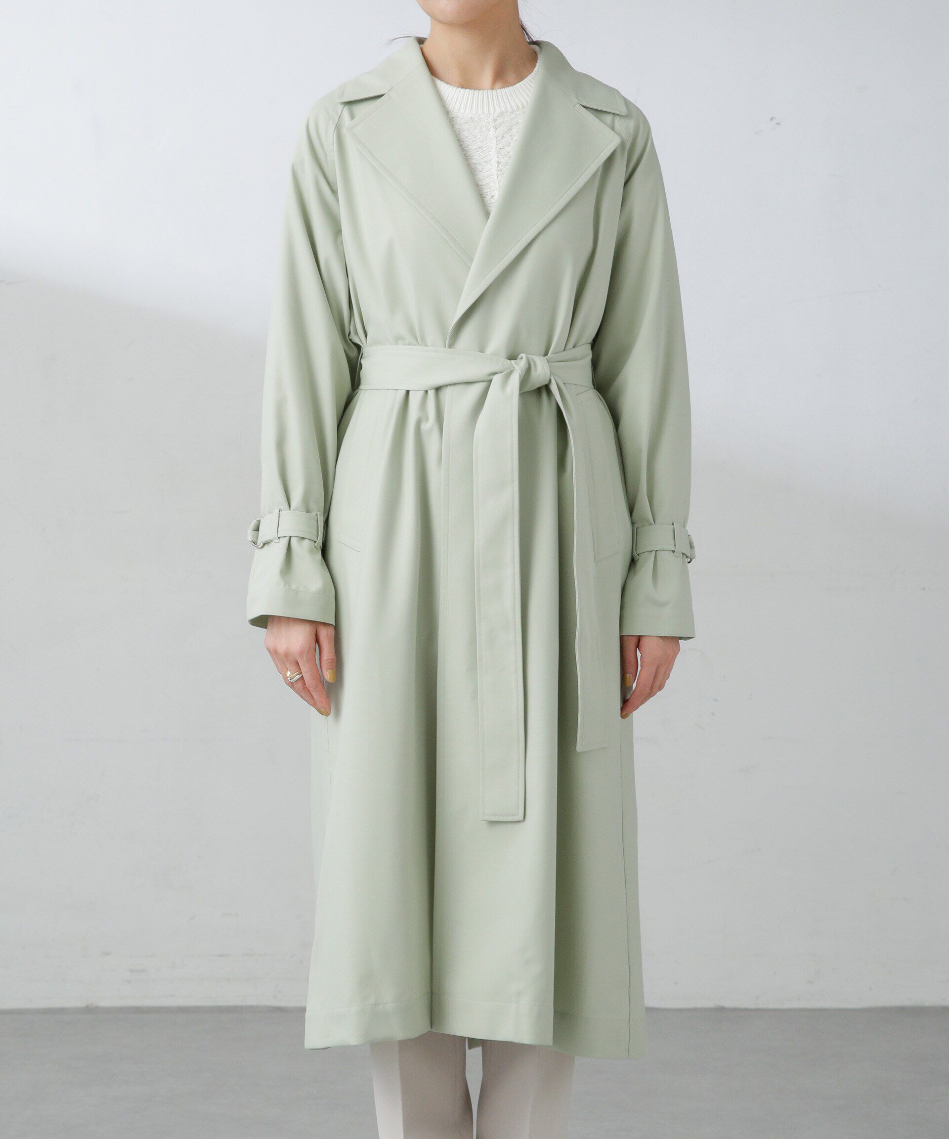 nano･universe「撥水撥油加工 ベルテッドカルゼコート」|トレンチコート|