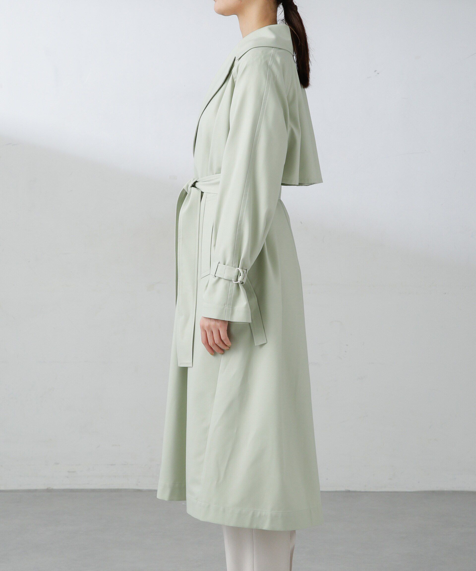 nano･universe「撥水撥油加工 ベルテッドカルゼコート」|トレンチコート|