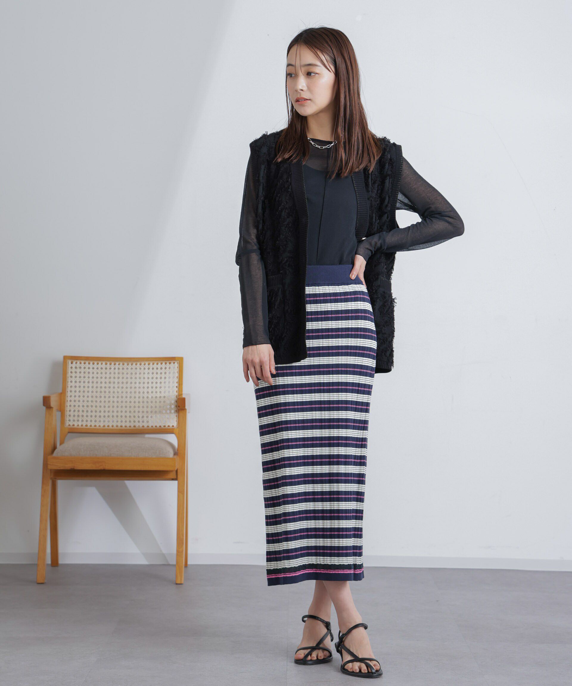 nano･universe「梨地シアーカットトップス」|Tシャツ・カットソー|