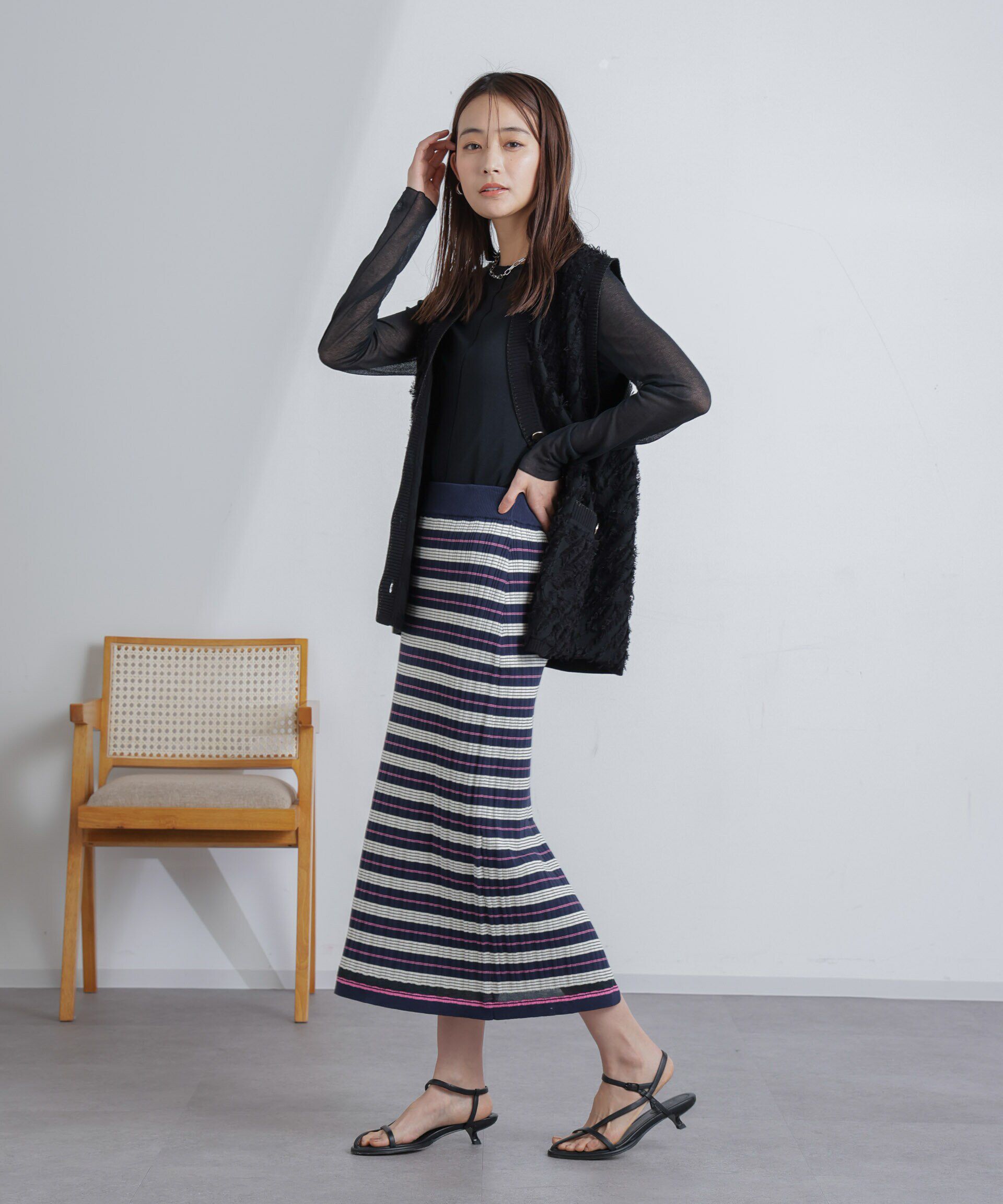 nano･universe「梨地シアーカットトップス」|Tシャツ・カットソー|