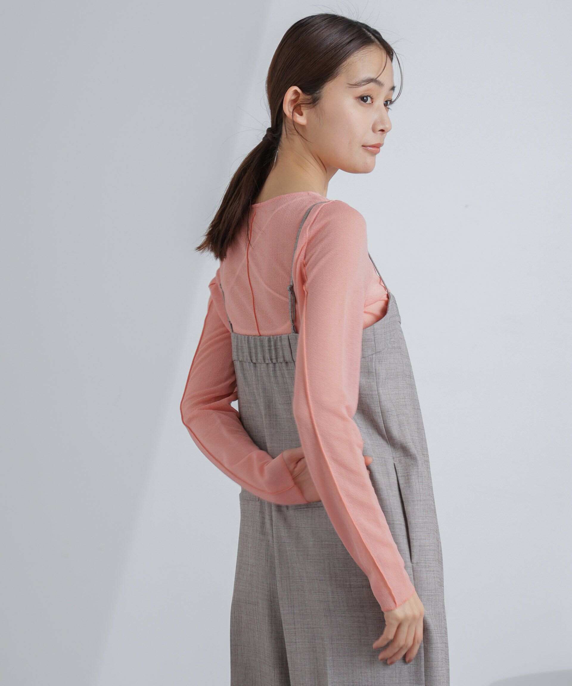 nano･universe「梨地シアーカットトップス」|Tシャツ・カットソー|