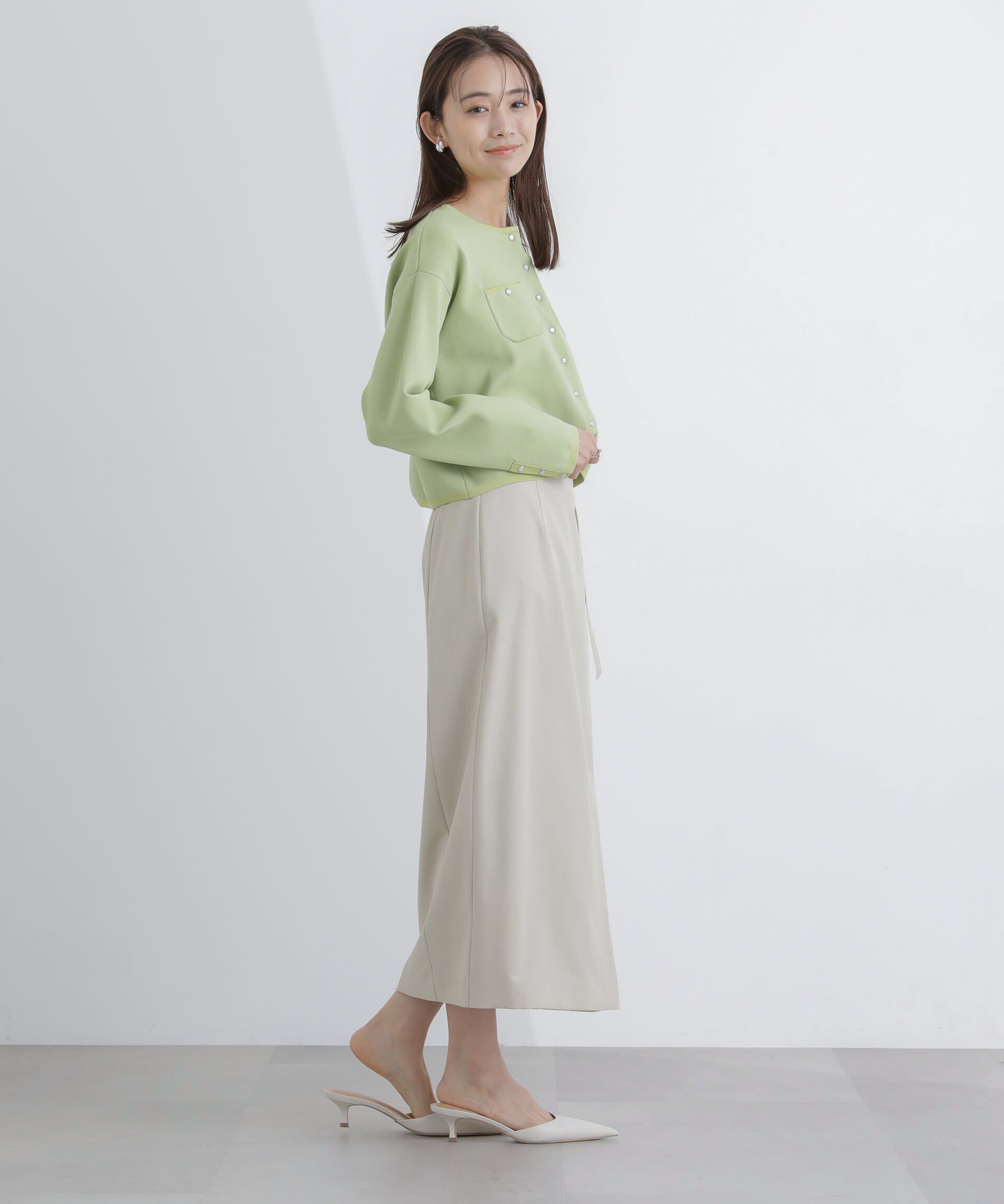 nano･universe「ライトファンクション ベルト付きタイトスカート(セットアップ可)」|スカート|