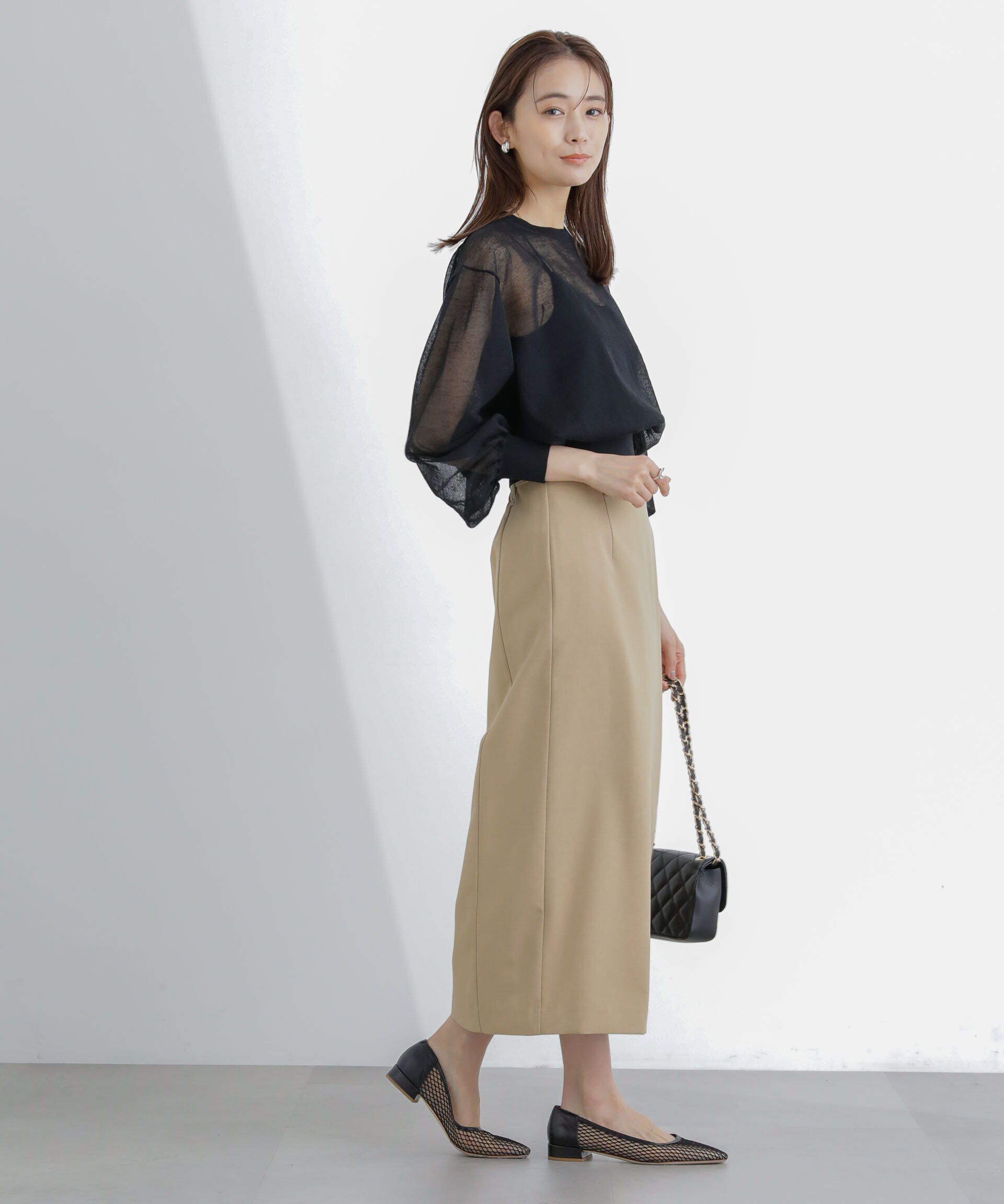 nano･universe「ライトファンクション ベルト付きタイトスカート(セットアップ可)」|スカート|