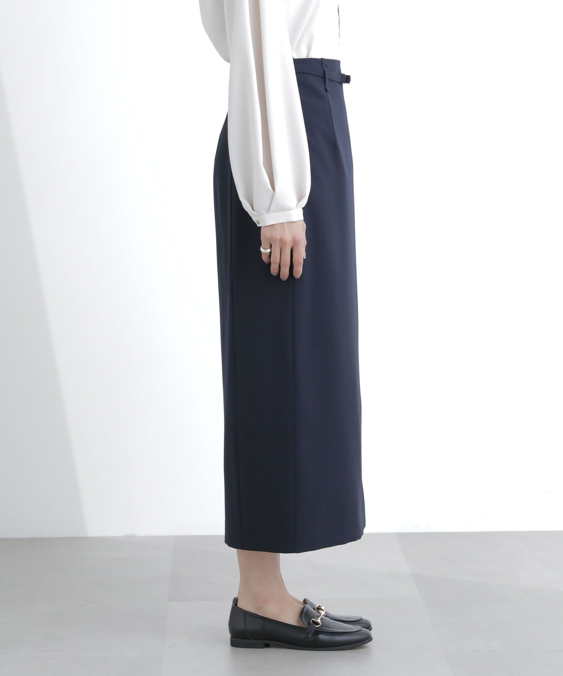 nano･universe「ライトファンクション ベルト付きタイトスカート(セットアップ可)」|スカート|