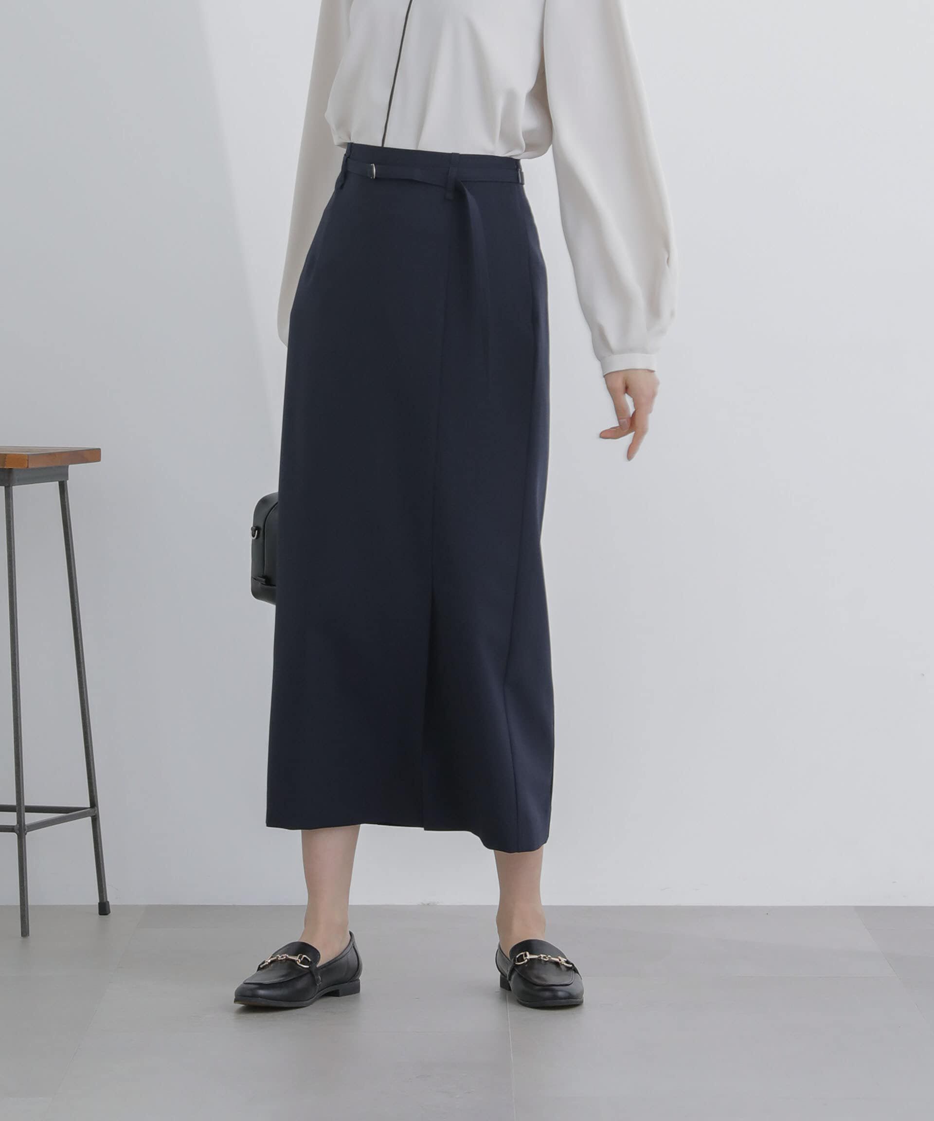 nano･universe「ライトファンクション ベルト付きタイトスカート(セットアップ可)」|スカート|