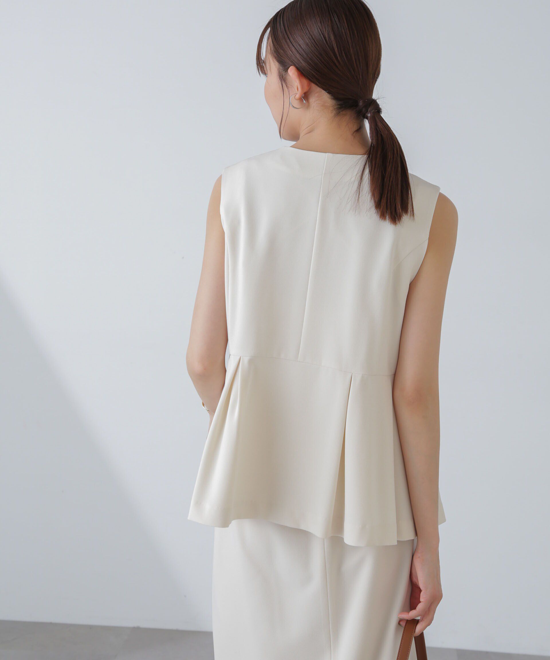 nano･universe「多機能素材ペプラムジレ(セットアップ可）」|ベスト・ジレ|