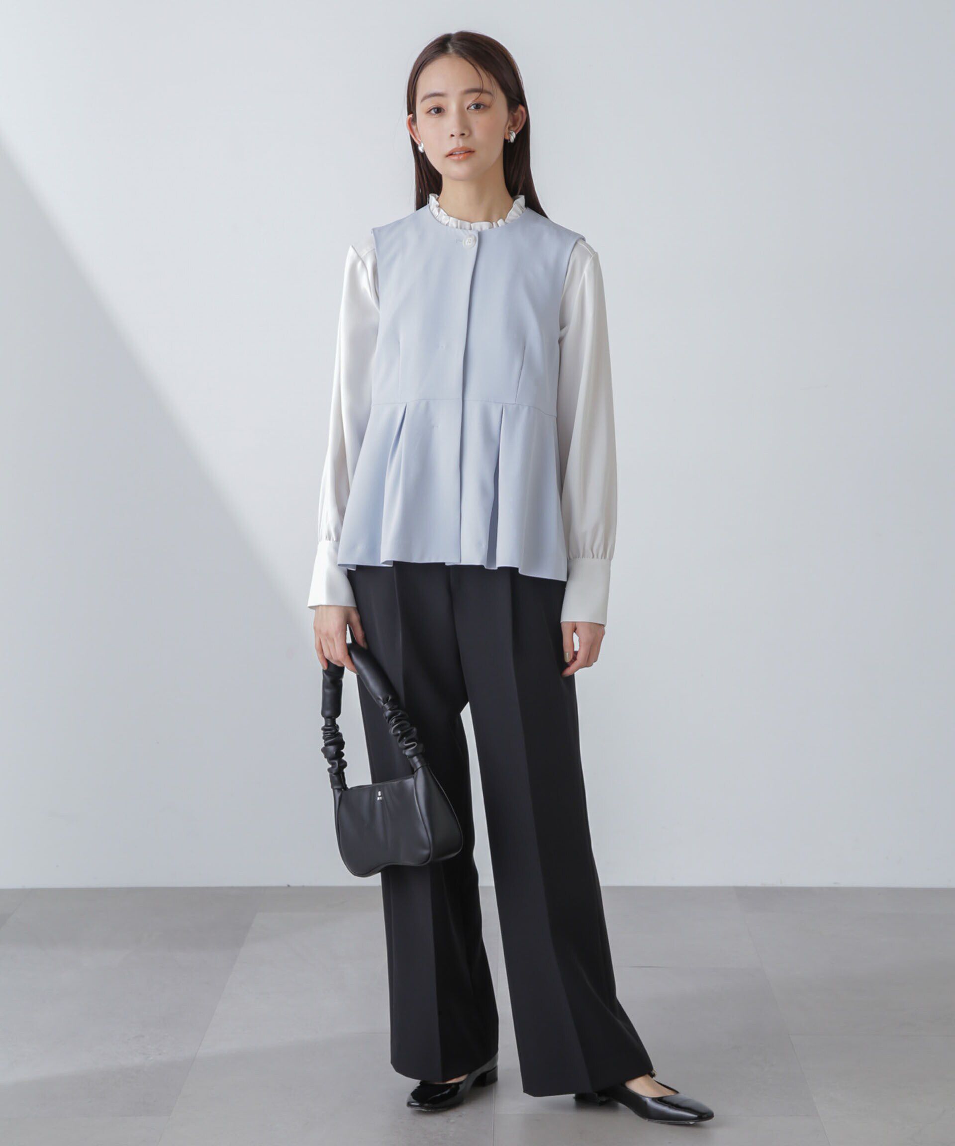 nano･universe「多機能素材ペプラムジレ(セットアップ可）」|ベスト・ジレ|