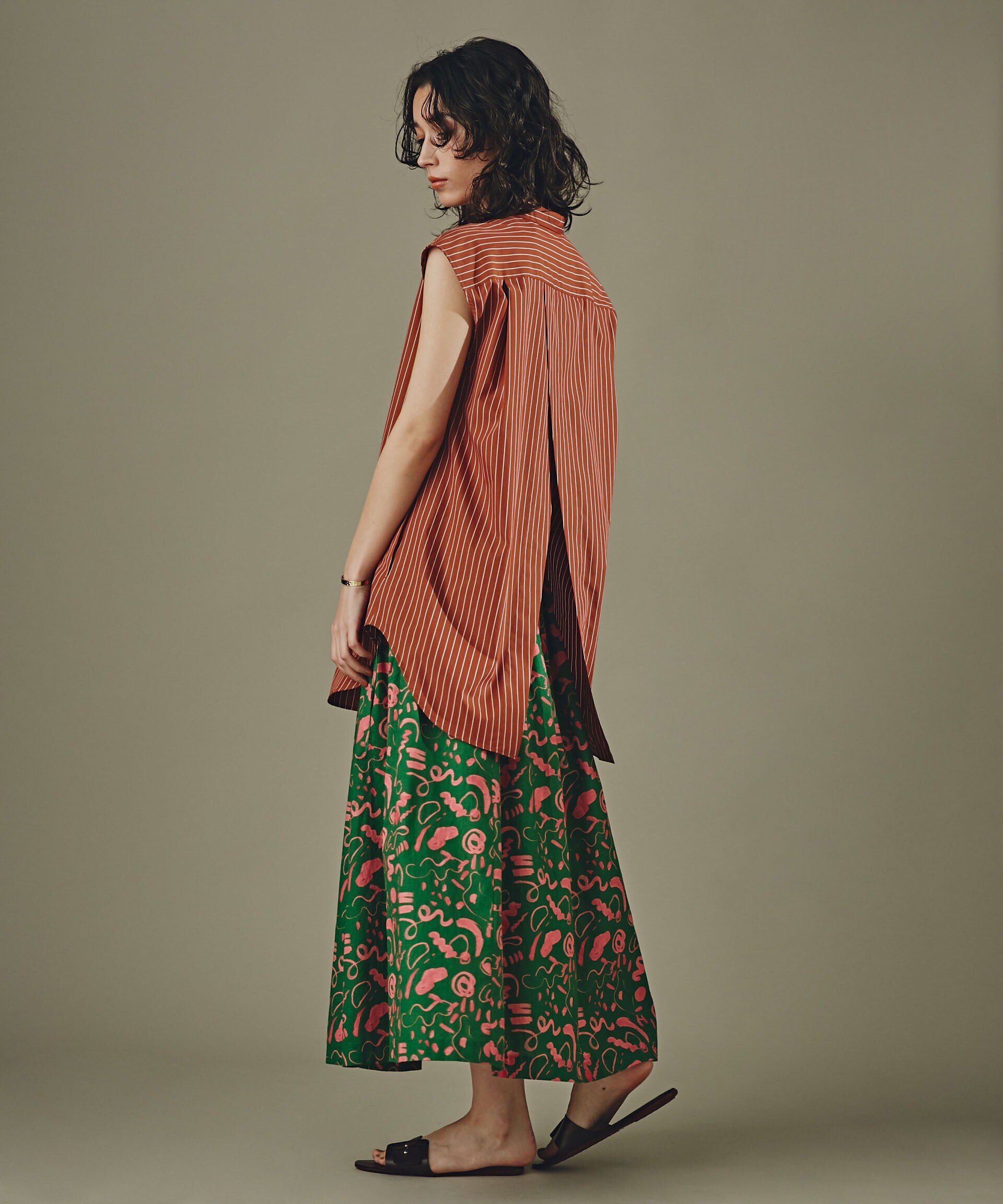 nano･universe「ブッチャープリントギャザースカート」|スカート|