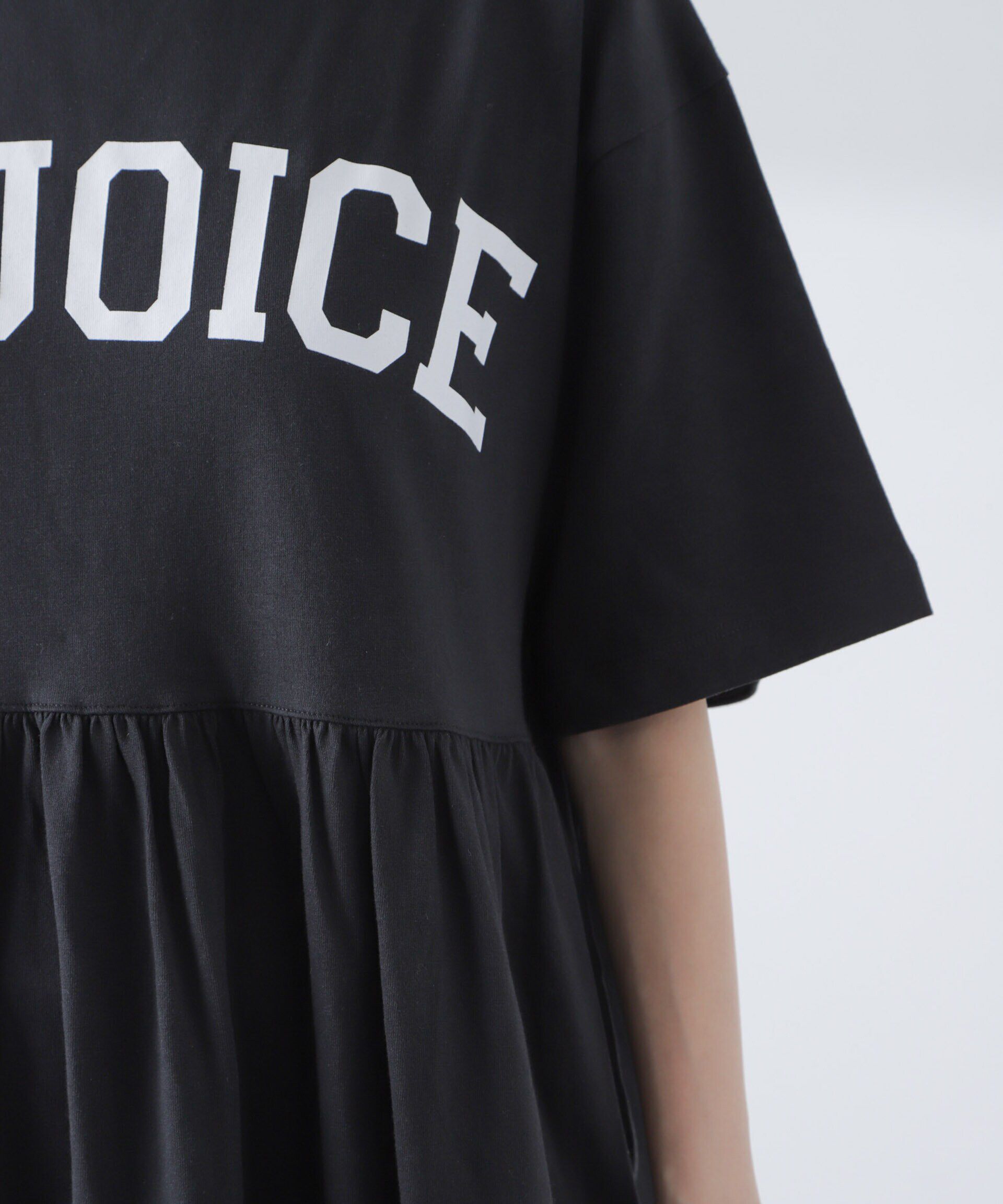 nano･universe「ギャザー切り替えロゴカットワンピース」|ワンピース|