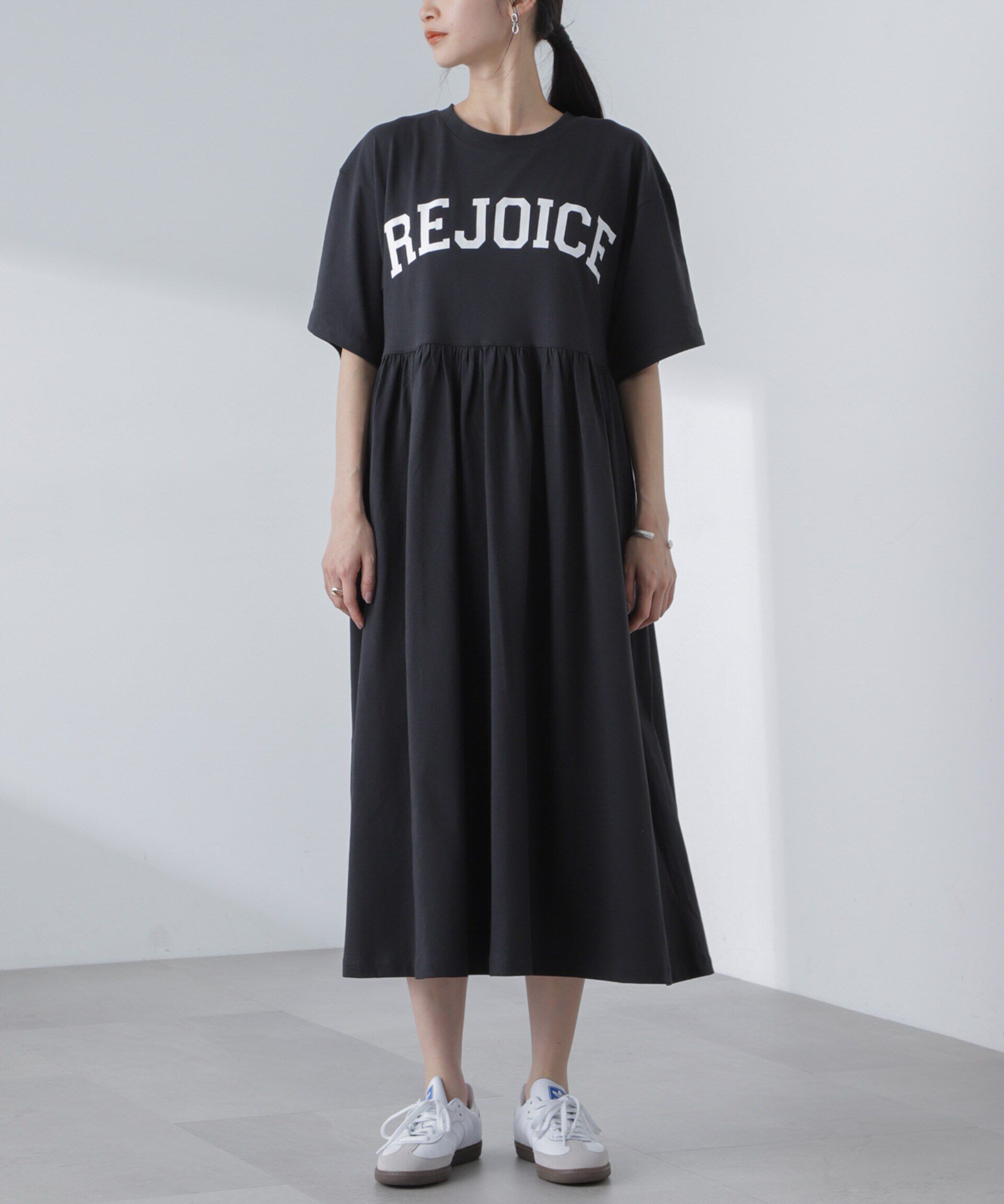 nano･universe「ギャザー切り替えロゴカットワンピース」|ワンピース|