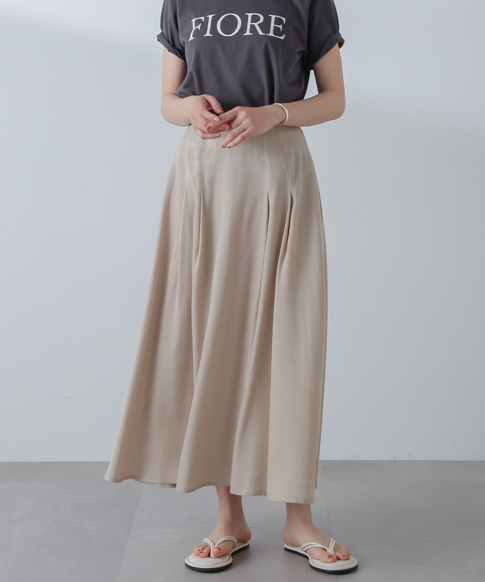 nano･universe「フレアマキシスカート(セットアップ可)」|スカート|