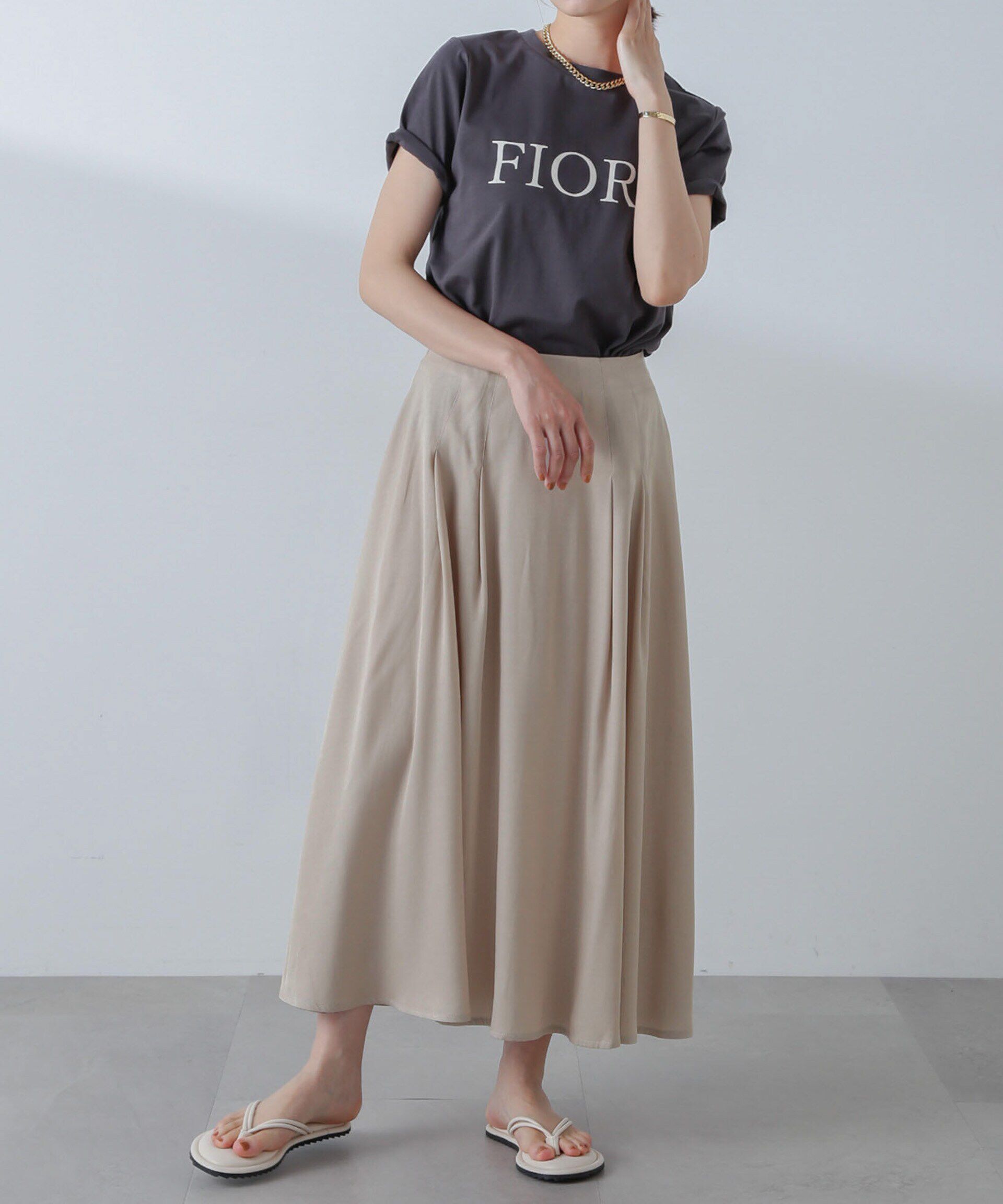 nano･universe「フレアマキシスカート(セットアップ可)」|スカート|