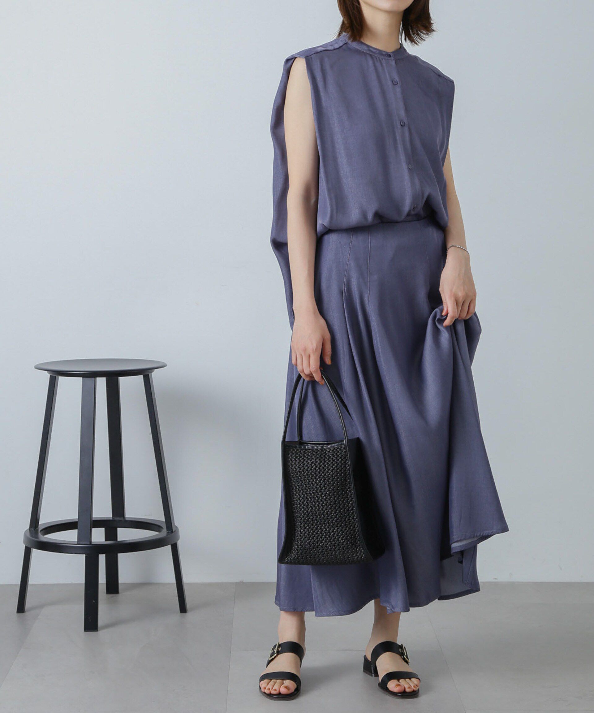 nano･universe「フレアマキシスカート(セットアップ可)」|スカート|