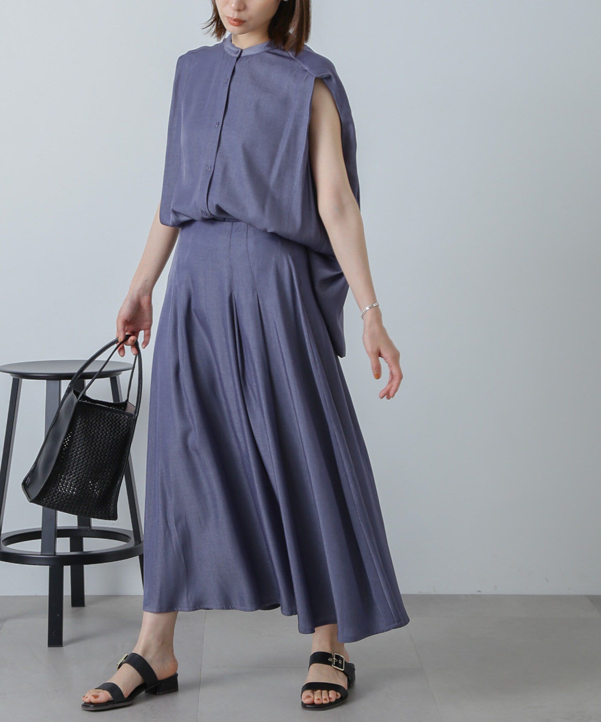 nano･universe「フレアマキシスカート(セットアップ可)」|スカート|