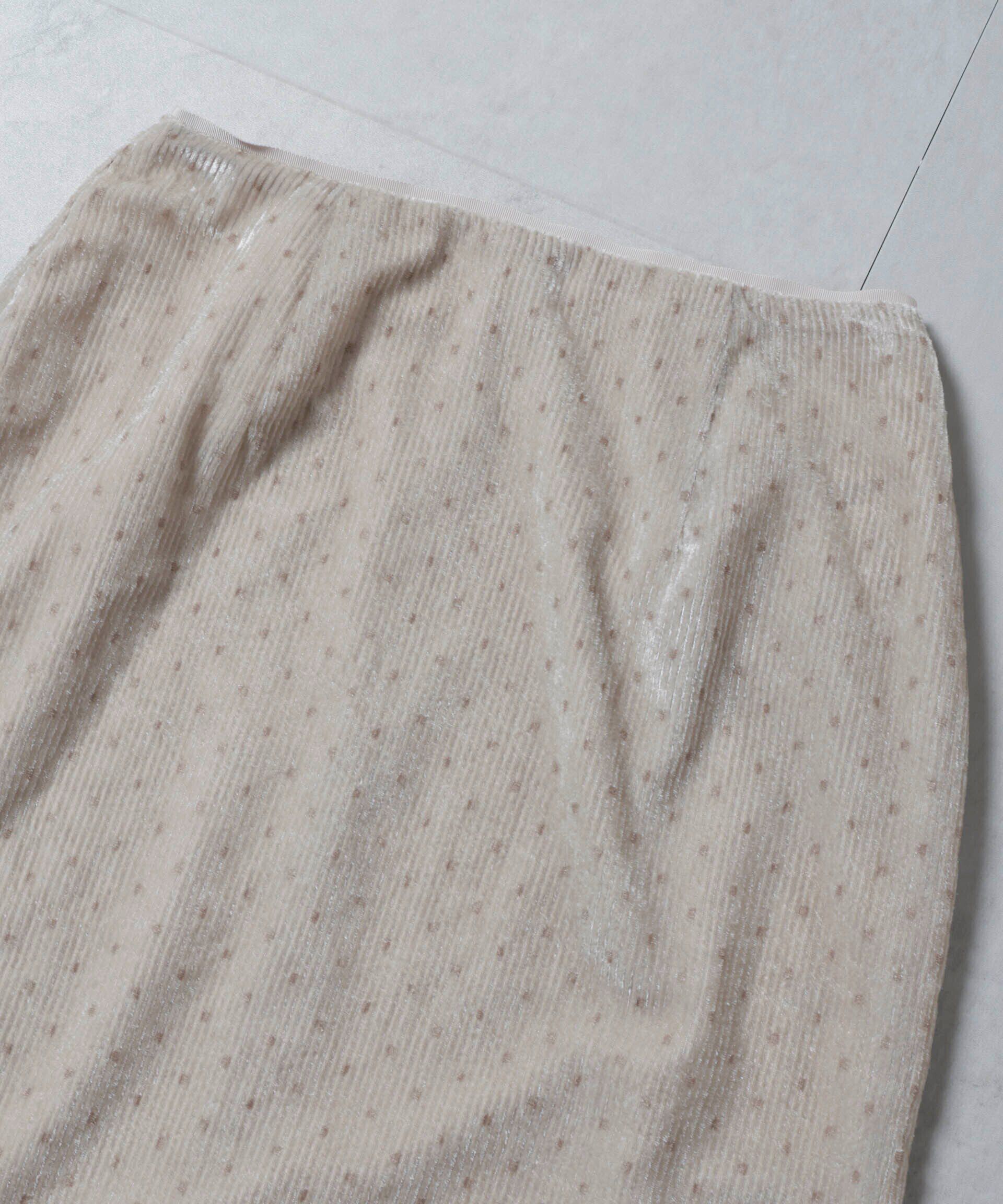 nano･universe「ストライプベロアIラインスカート」|スカート|