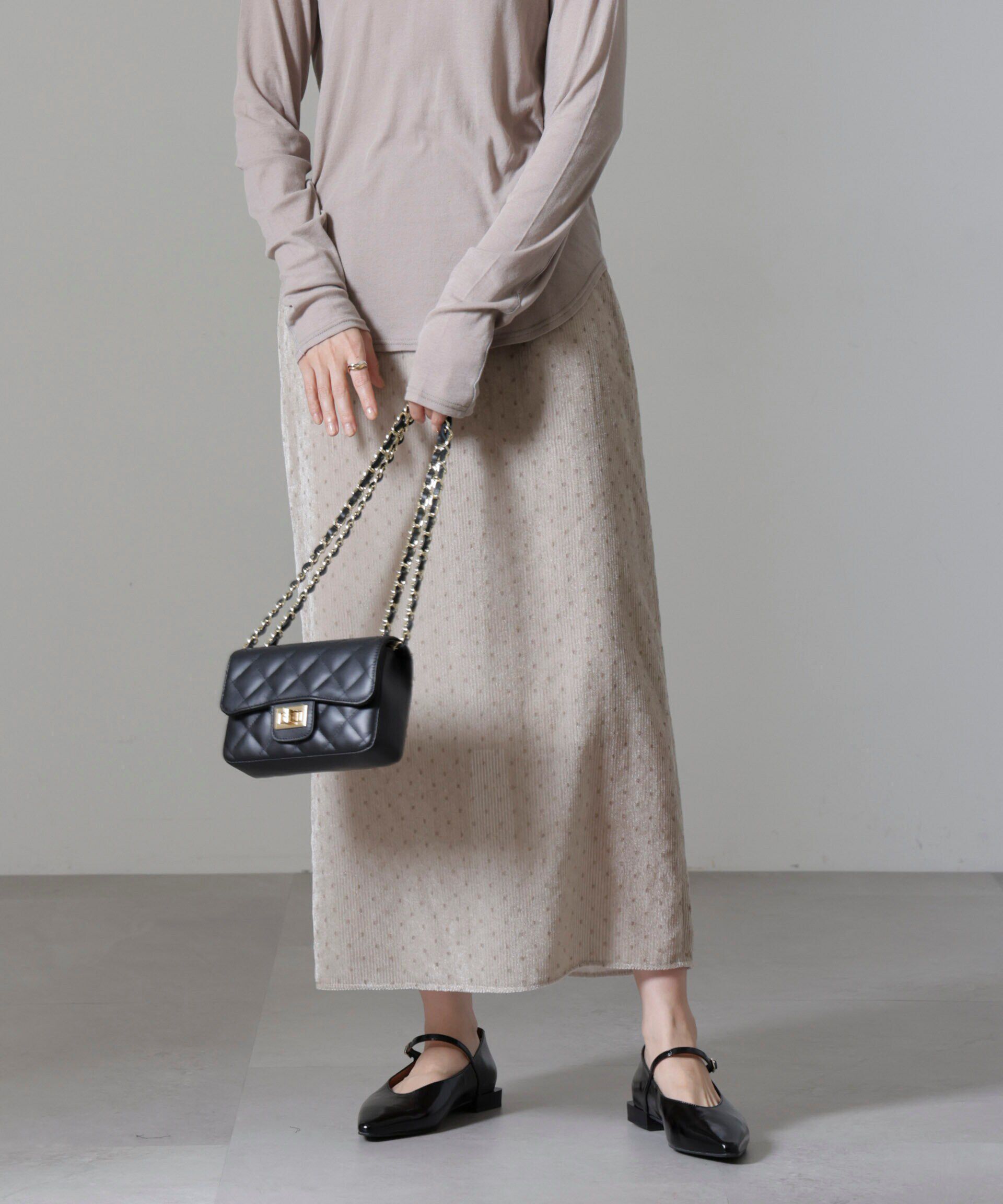 nano･universe「ストライプベロアIラインスカート」|スカート|