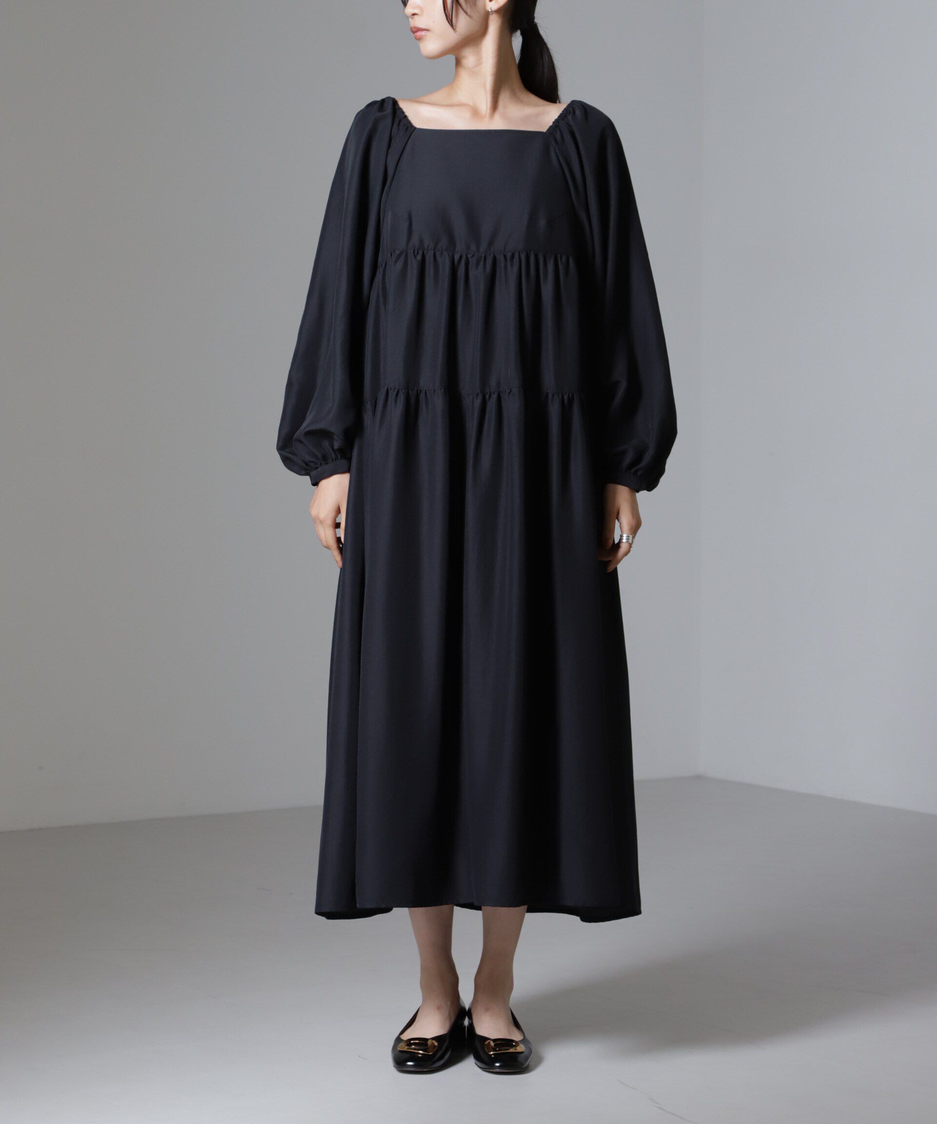 nano･universe「スクエアネックティアードワンピース」|ワンピース|